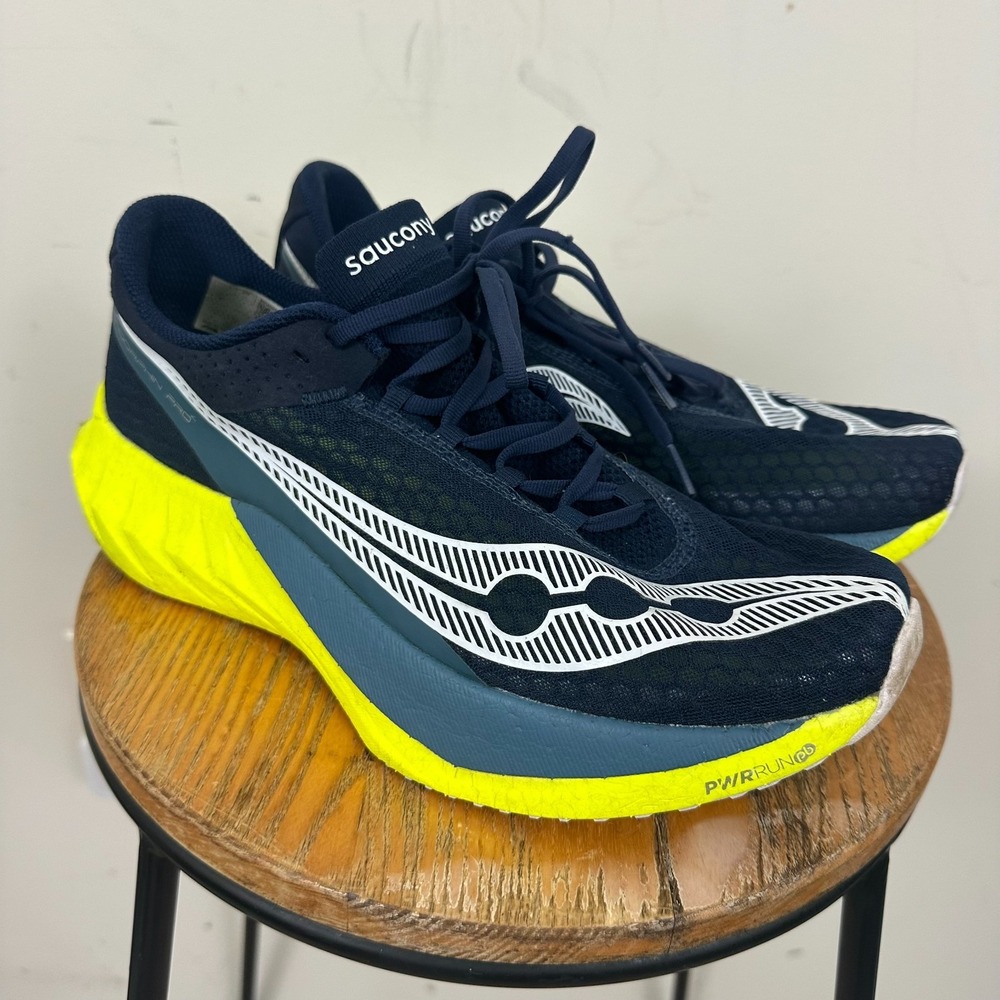 Saucony Endorphin Pro 4 Sneakers Navy Citron Athletic Running Shoes Mens 11